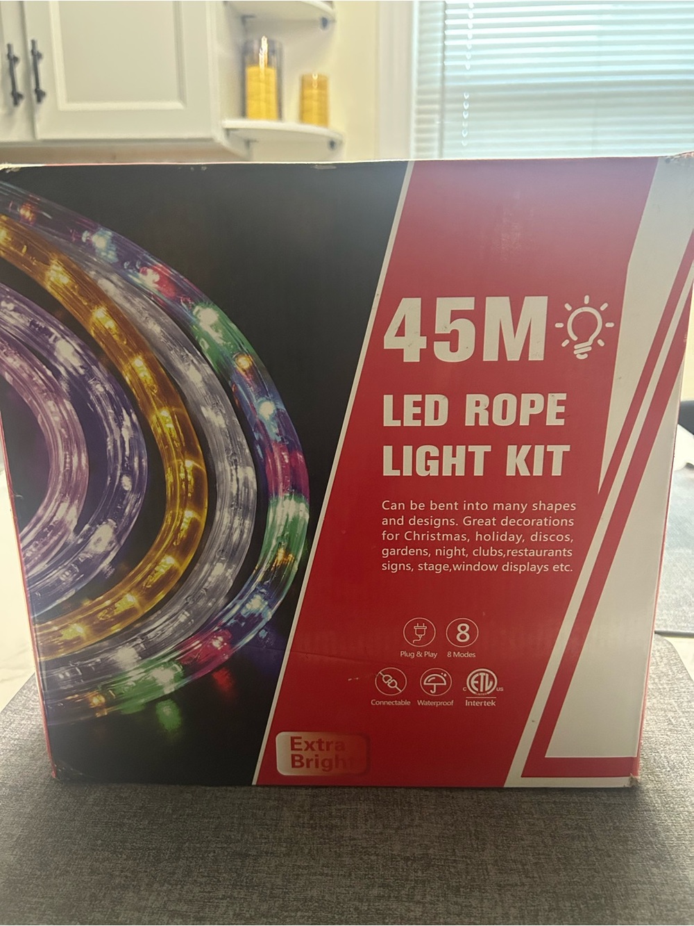 Christmas 45M (150 f) LED Rope Light Kit - red and green color